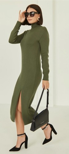 Line and Dot Neck Sweater dress Size M - Picture 11 of 12