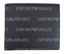 EMPORIO ARMANI Mens Black Faux Leather Book W...