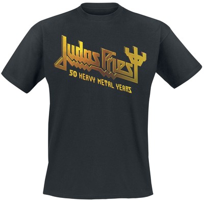 Judas Priest T-Shirt Herren 50 Years Anniversary 2020 schwarz Band-Merch, Bands