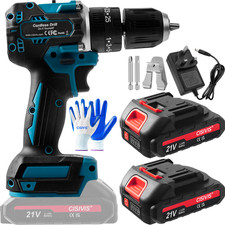 75Nm Brushless Cordless Drill Driver 2 Batteries Electric Screwdriver Combi Kit