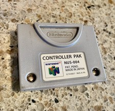 N64 Controller Pak NUS-004 OEM Official Nintendo 64 Memory Card - Tested