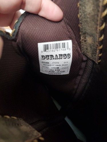 Durango Damen 11" abgenutzt Western braun Cowboys Stiefel Größe 8,5 m - Bild 11 von 15