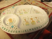 Precious Moments Childrens 4 Section Divided Melamine 1987 Enesco 11 x 8
