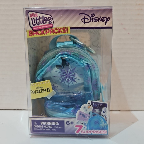 Real Littles Mini Backpacks Disney Frozen II Clear Turquoise Blue Snowflakes