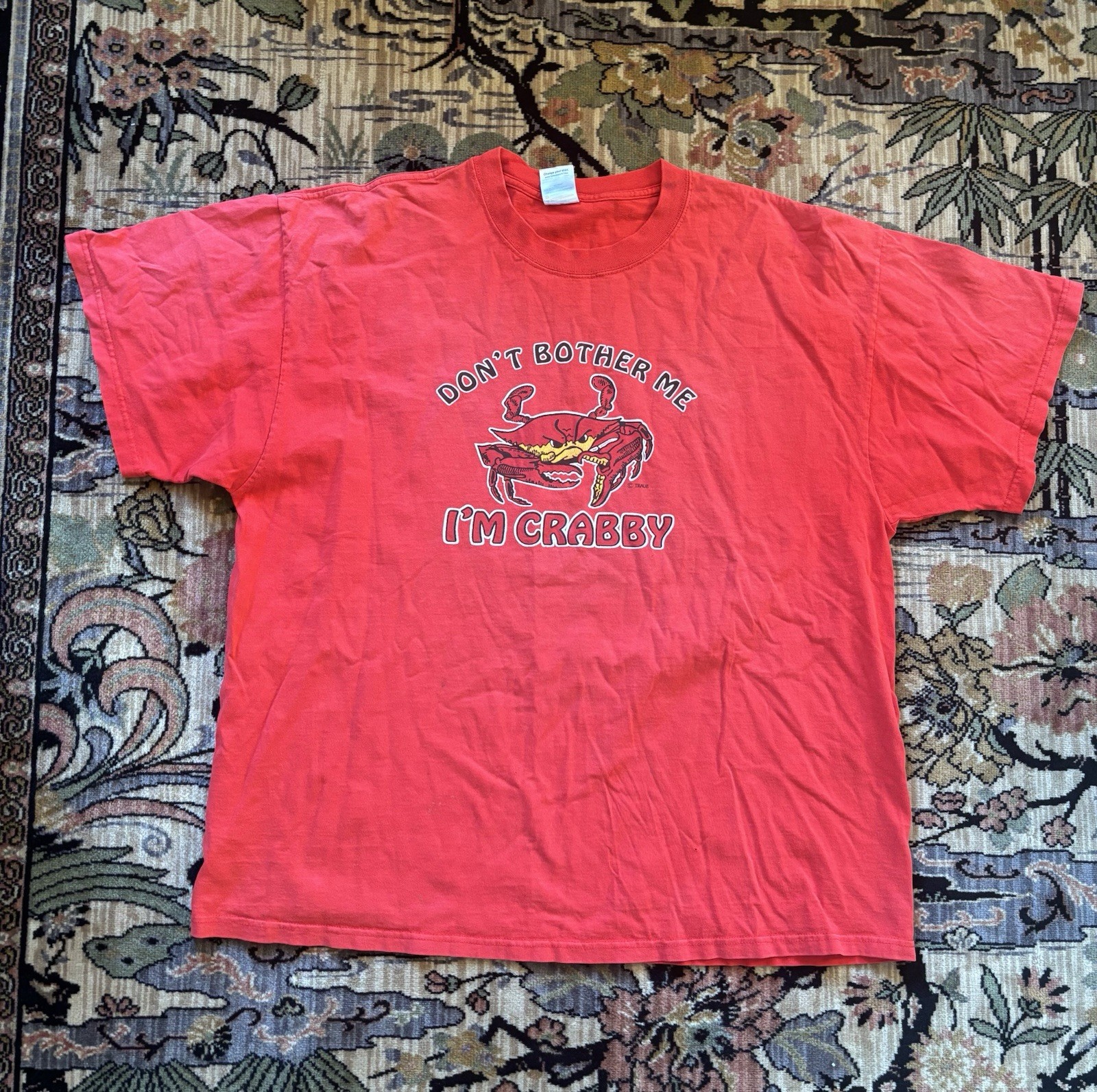 Delta Magnum Weight Unisex 2XL Red Heavyweight Crab Graphic Funny Cotton T-Shirt