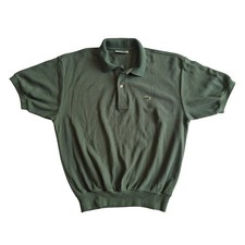 Vintage Chemise Lacoste Green Polo Shirt Mens S Ribbed Hem Japan