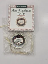 Longaberger Merry Christmas Basket Tie On