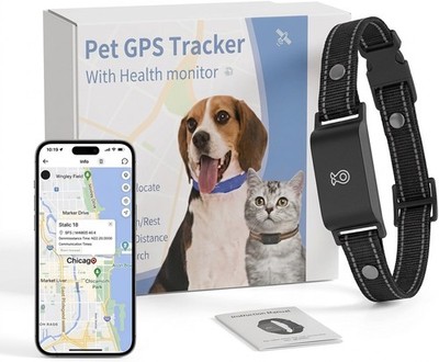 Smart Waterproof Pet GPS Collar Tracker Anti-lost For Cats Dogs Sim Included 1yr