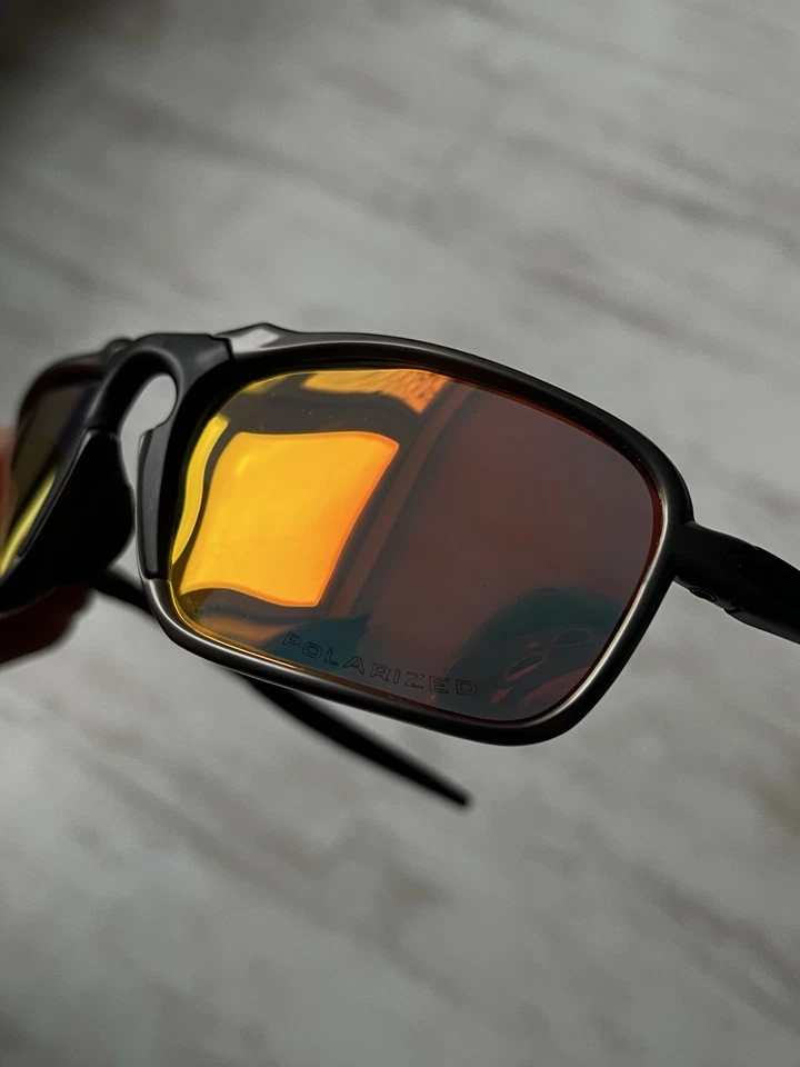 Gafas de sol Oakley Badman polarizadas para exteriores OO6020-03 X lentes de metal oscuro/rubí Foto 4 de 4