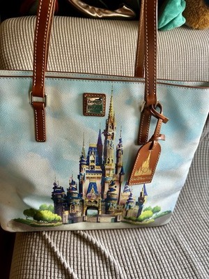 Dooney & Bourke Disney Cinderella Castle WDW 50th Tote Bag, Medium, Blue