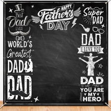 5.9 X 5.9 Ft Large Happy Father'S Day Backdrop Chalkboard Photography Background