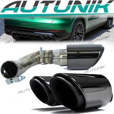 Black Exhaust Muffler Tips For Porsche Cayenne Base 2019-2026
