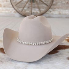 Silver Rhinestone Bling Hat Band - The Kate
