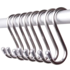 GCA 20 Pack 304 Stainless Steel Heavy-Duty Medium S Shaped Hooks Kitchen Hook...