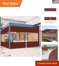 Waterproof Vinyl Outdoor Curtain with Double Zip - Perfect for Gazebos & Porches