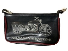 Harley Davidson Motorcycle Black Red Silver RHINESTONES Bag No Belt