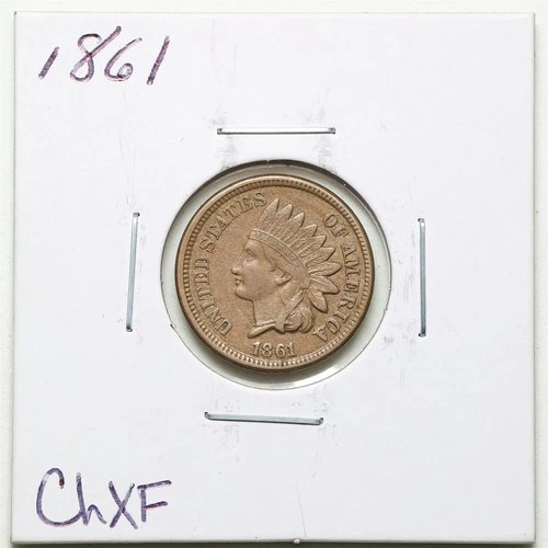 1861 1C Indian Head Cent in Choice XF Condition #6080