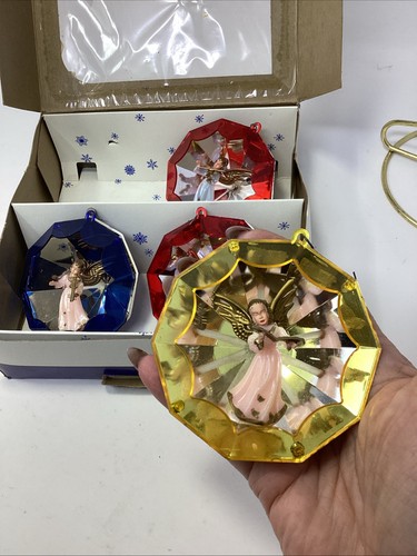 4 Vintage Jewel Brite von Decor Weihnachtsschmuck Schmuckform mit Engeln - Bild 5 von 9