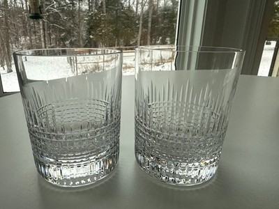 Baccarat Nancy crystal lowball glass pair