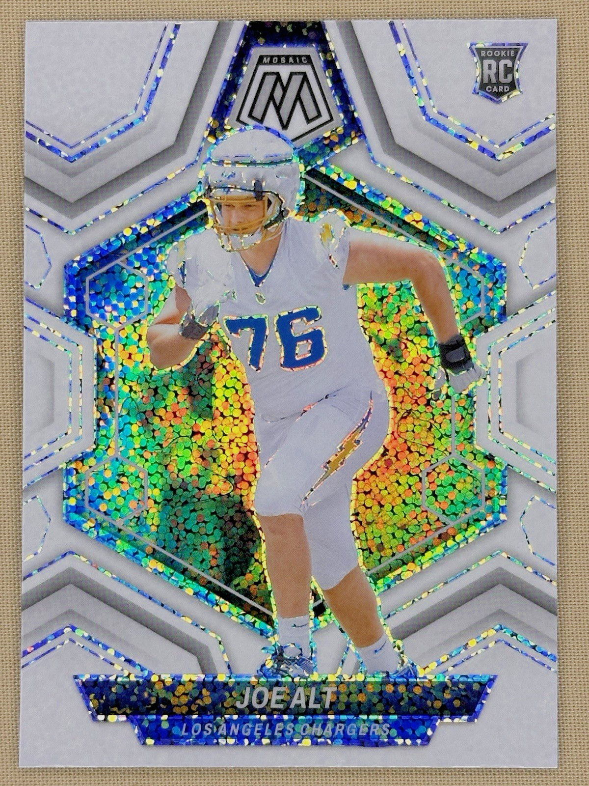 2024 Panini Mosaic Joe Alt White Sparkle RC Los Angeles Chargers #305