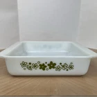 PYREX Spring Blossom 8x8 Loaf Casserole Dish GreenCrazy Daisy 1972-1981 No. 19