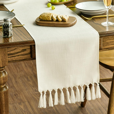 Beige Landhausstil Tischläufer Waschbar Küche Tisch Dekoration Party Geburtstag 