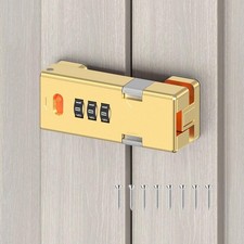 180 Degree Cabinet Locks Combination Adjustable Keyless Sliding Barn Gold 1 PCS
