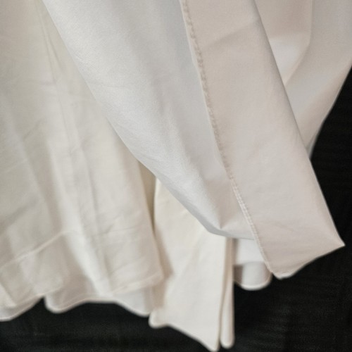 Vintage Girls White Long Maxi Prom Dress Formal 28 bust 22 waist Union Made USA - Picture 11 of 16