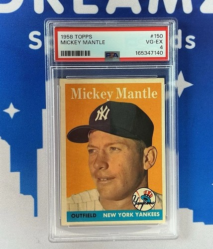 1958 Topps #150 Mickey Mantle PSA 4