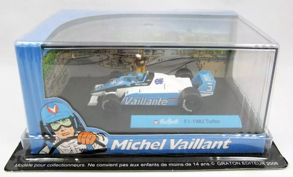 Vaillante F1-1982 Turbo Michel Vaillant en Métal Cadeau Idéal pour Collectionneur