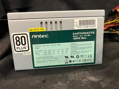 Antec EarthWatts EA-380 380W 80+ Bronze ATX Power Supply Tested Works