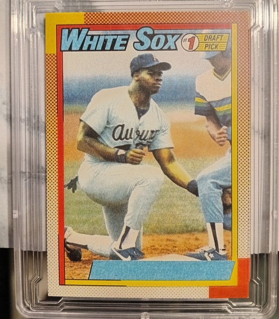 1990 Topps - Frank Thomas #414 2 Chunks Out of Name Field Border (RC)
