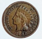 Indian Head Penny"1" Coin Lot 1907 *VERY NICE *FULL LIBERTY*$FREE SHIPPING$ #410