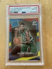 2017 Optic Jayson Tatum PSA 10 Red/Yellow Gem Mint Rookie Card RC #198