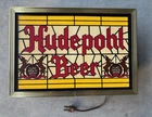VINTAGE HUDEPOHL BEER LIGHT UP SIGN 13” X 9” CINCINNATI OHIO