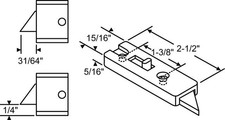 325-38W White Vinyl Window Tilt Latch Pair
