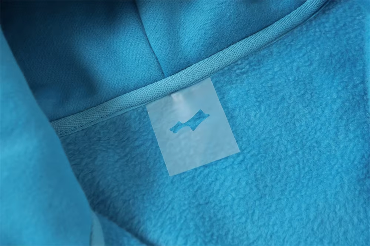 SKYLRK Zip Hoodie Blue Justin Bieber Men's Streetwear Heavyweight