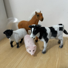 Lot of 4 Barn Farm Animals Horse Cow Sheep Pi...