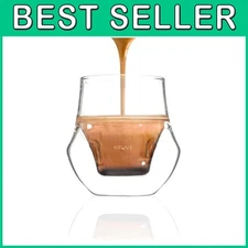 Elegant Espresso Glasses with Headspace & Internal Fins