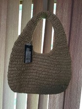 NWT Universal Thread straw rattan boho round beach purse bag