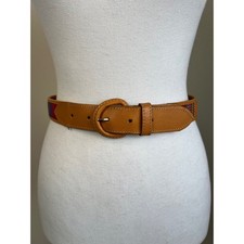 Guatemalan Woven Leather Belt Women S Multicolor Boho Southwestern Embroidered
