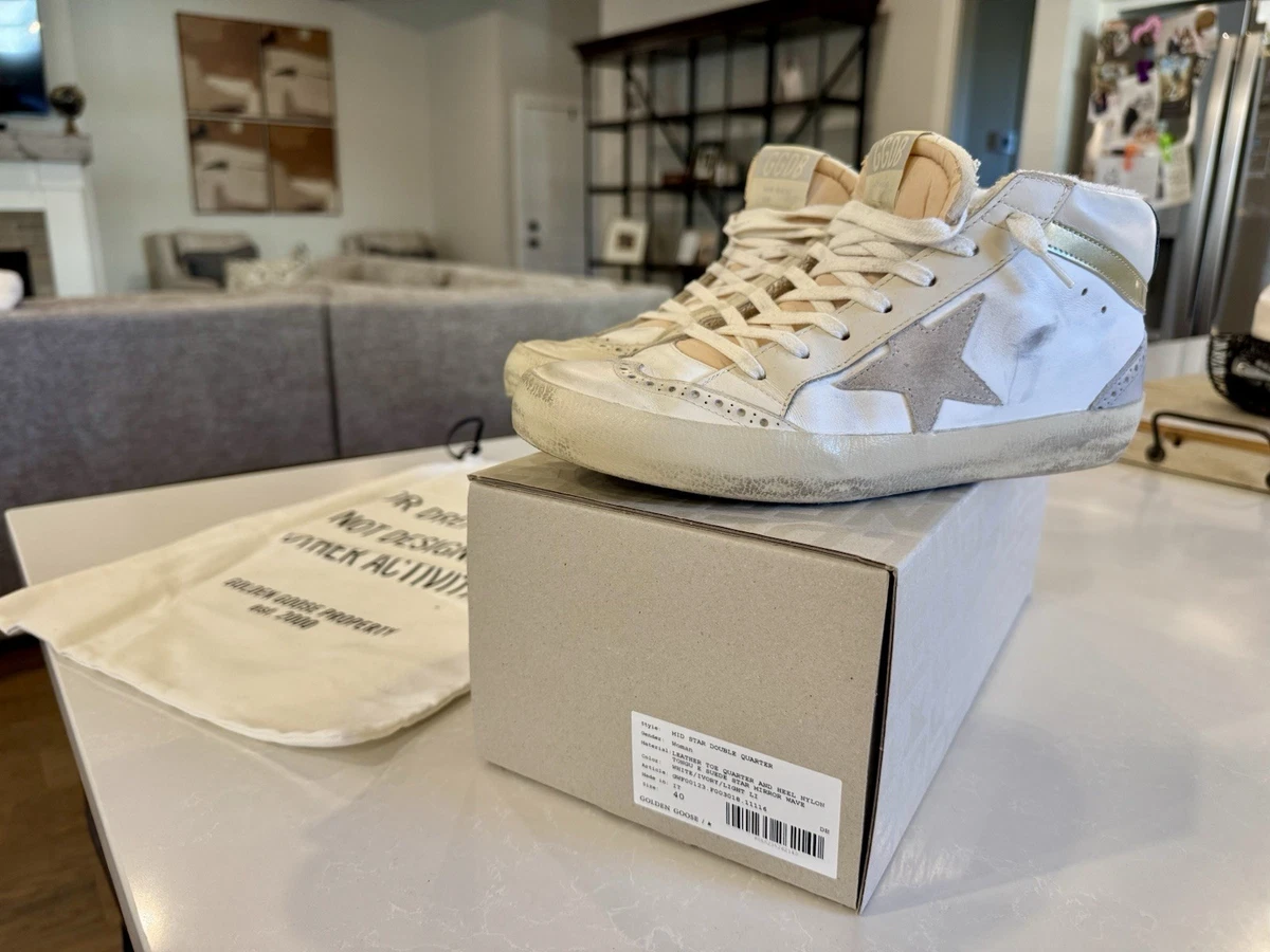 Golden Goose Star Mid Light Grey Gold W for sale | eBay