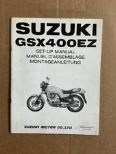 NOS GENUINE SUZUKI WORKSHOP SET UP ASSEMBLY MANUAL GSX400EZ GSX400 EZ 1982