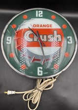 Orange Crush Vintage Electric Wall Clock ,advertising Sign Soda Pop Collectible