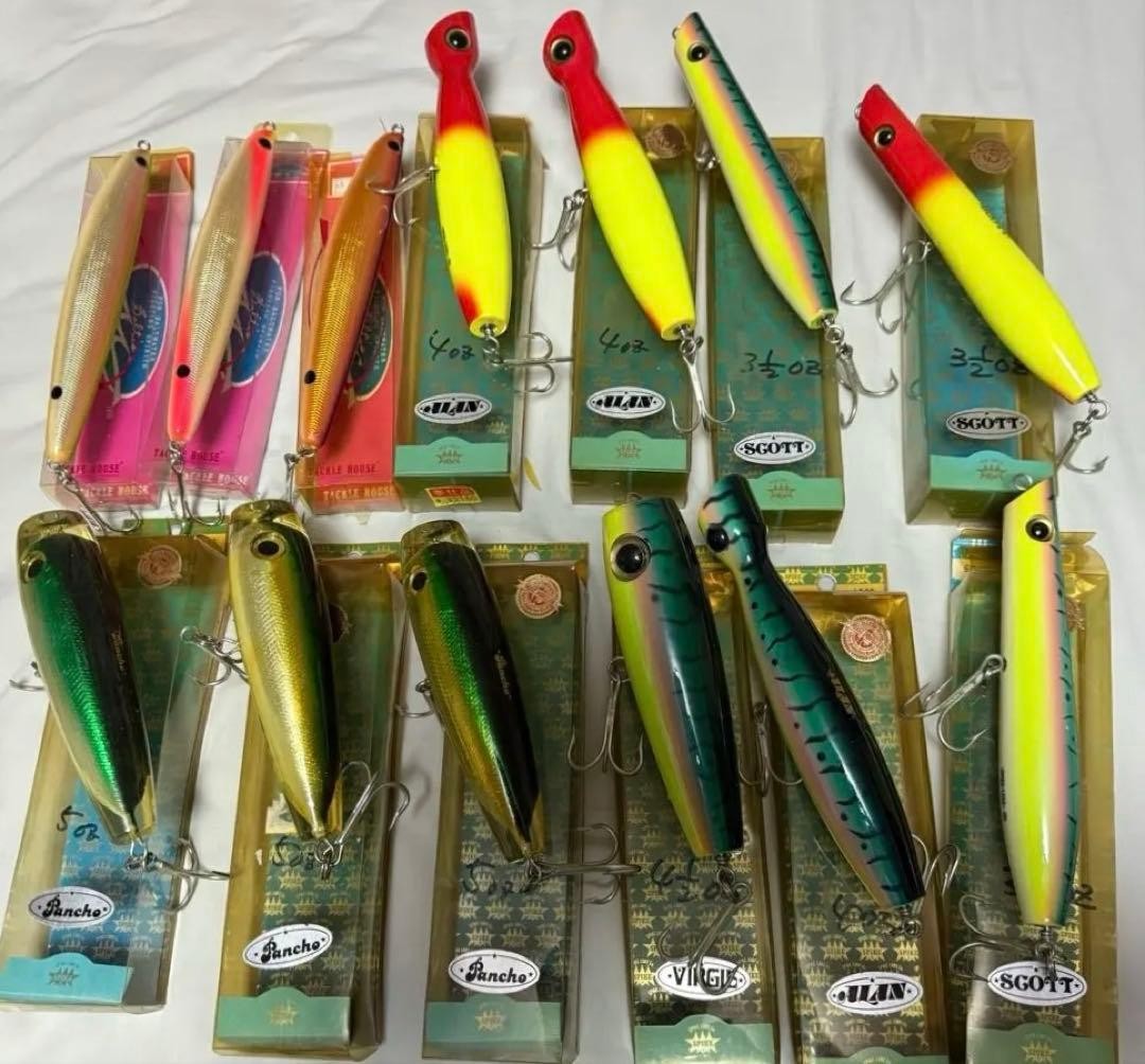 13 piece set of poppers, etc. Spike lure, un, bulk sale - Image 3