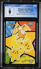 Pikachu & Raichu Pokémon Topps 1999 The First Movie Sticker Puzzle Card CGC 9