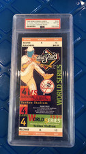1999 WORLD SERIES Game 4 FULL Ticket PSA 10 GEM MINT, Clincher, Yankees Braves
