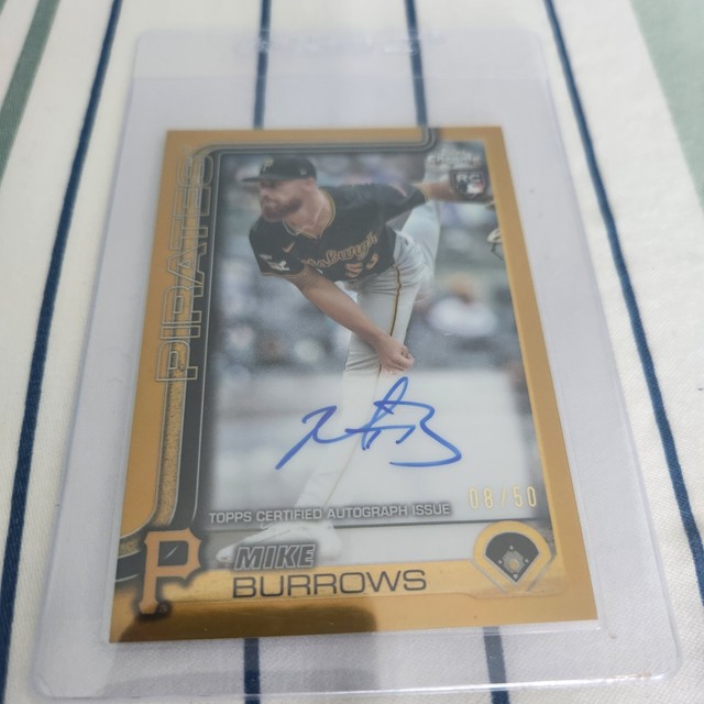 2025 Topps Chrome MICHAEL BURROWS Auto GOLD REFRACTOR ! 🔥!! 💎 /50