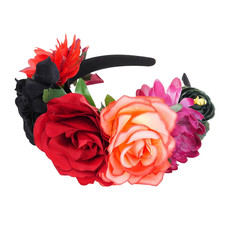 Rose Flower Headband Mexican Flower Crown Floral Hair Accessories