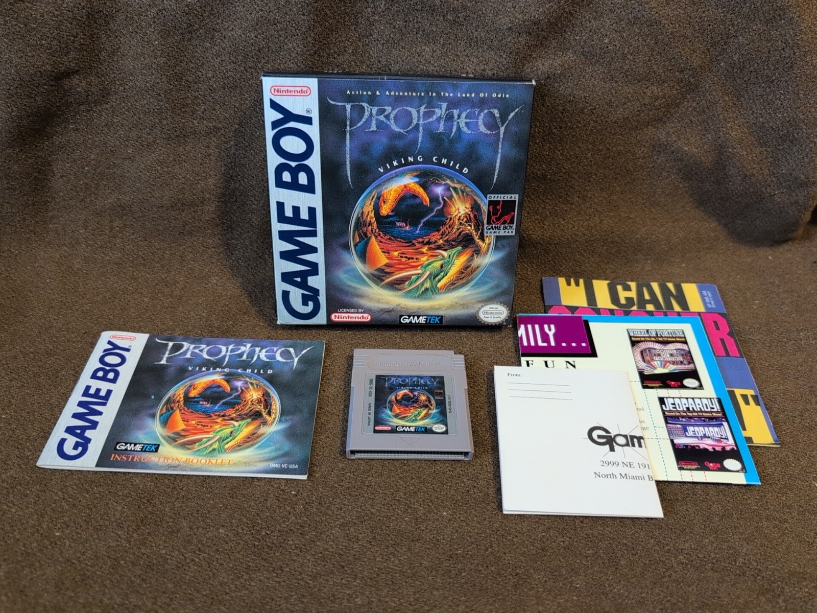 Prophecy of the Viking Child Nintendo Game Boy 1992 CIB Authentic, Tested
